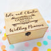 Engraved Wooden Wedding Memory Box I Anniversary Keepsake Box