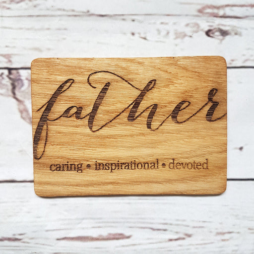 Fathers Day Wooden Card
