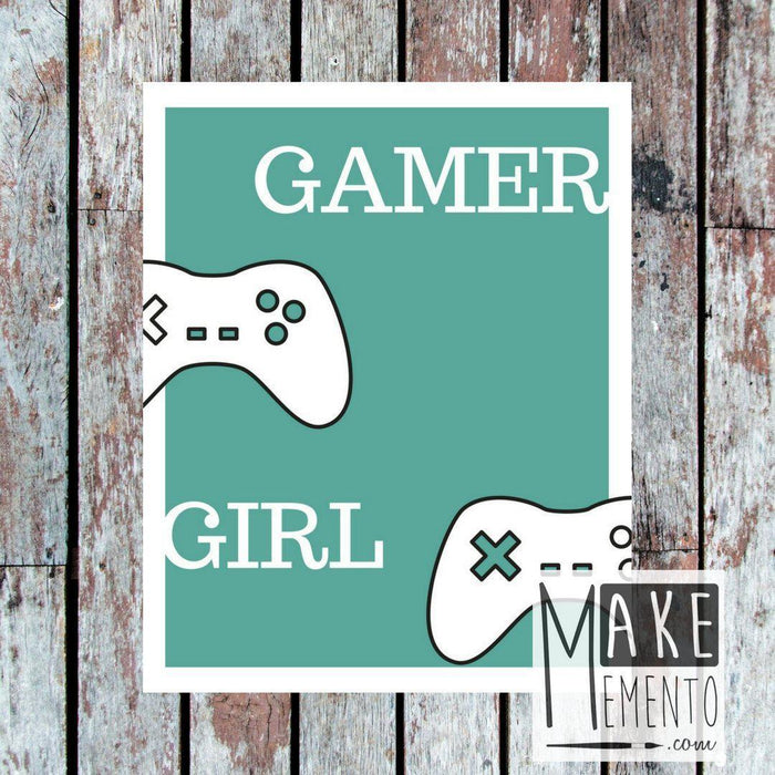 Gamer Girl Printable Poster