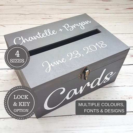 Grey Wedding Card Box