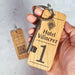 Hotel Guesthouse QR Code Keyring I Personalised Wooden Scanable Website Keyring I Custom QR Code Keychain