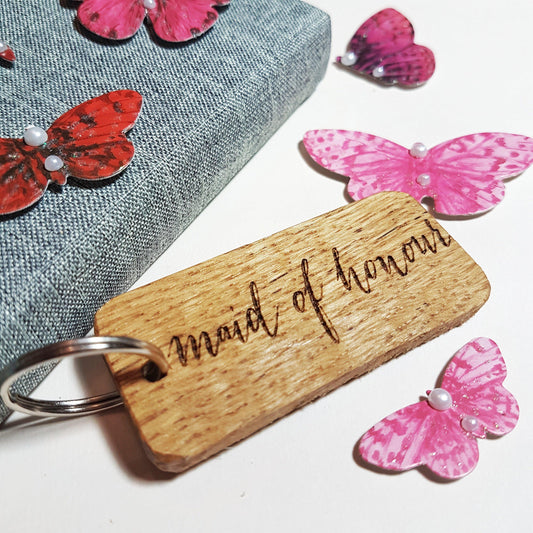 Maid of Honour Keyring I Bridal Shower Hen Party Gift