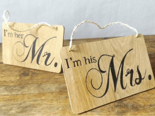 Mr & Mrs Wedding signs