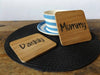 Mummy & Daddy Oak Coaster Set