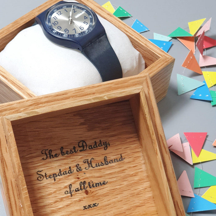 Personalised 40th Birthday Watch Box I Birthday Gift for Him Make Memento