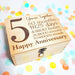 Personalised 5th Anniversary Wooden Box I Wedding Anniversary Gift