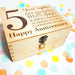 Personalised 5th Anniversary Wooden Box I Wedding Anniversary Gift
