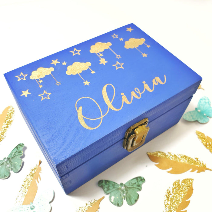 Personalised Baby Keepsake Box I Large Wood Memory Box