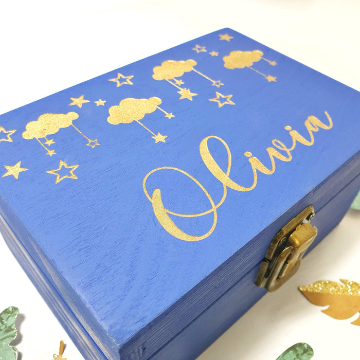 Personalised Baby Keepsake Box I Large Wood Memory Box