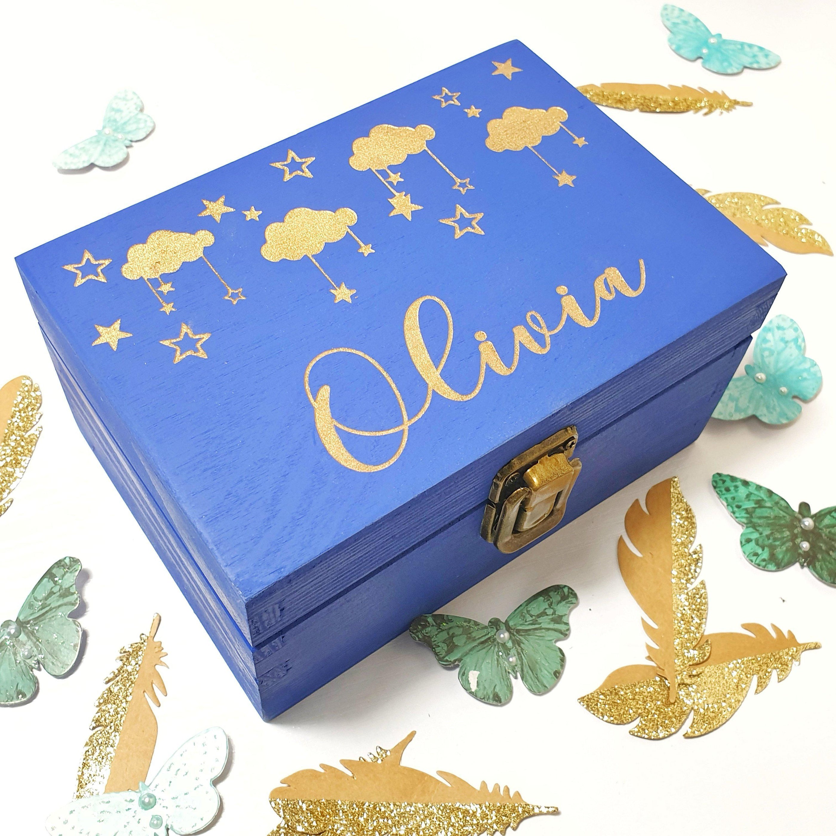 Personalised Baby Keepsake Box I Large Wood Memory Box I Make Memento