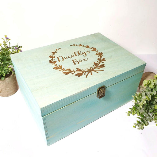 Personalised Birthday Gift for Sister I Custom Floral Keepsake Box I Engraved Wood Gift