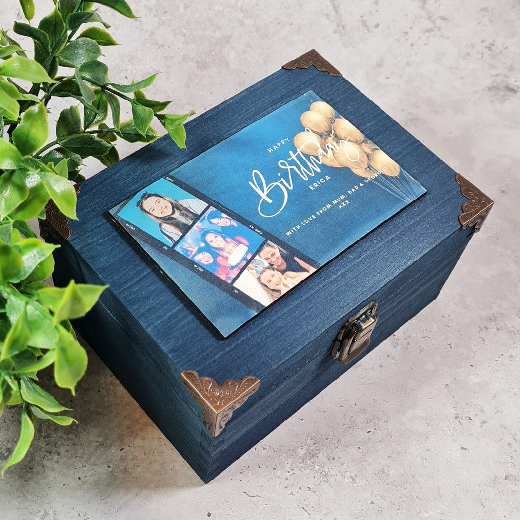 Photo Memory Boxes Personalised Wooden Boxes I Keepsake Box I Memory Box I Engraved Box ...