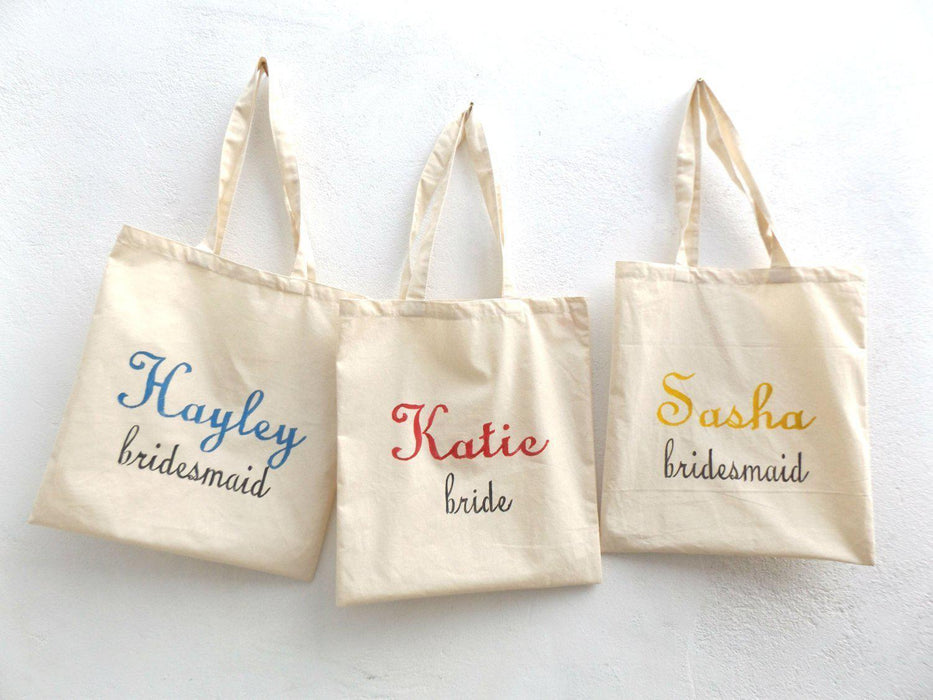 Personalised Bridesmaid Tote bag — Make Memento