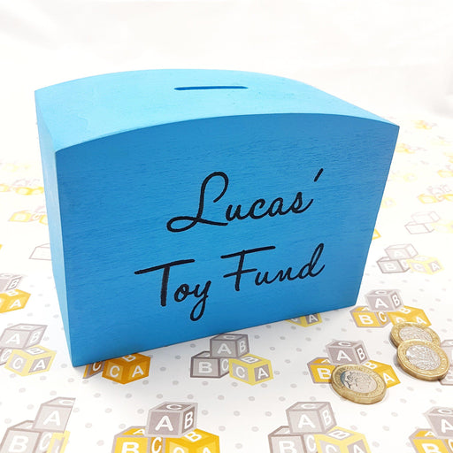 Personalised Colourful Wooden Children's Money Box