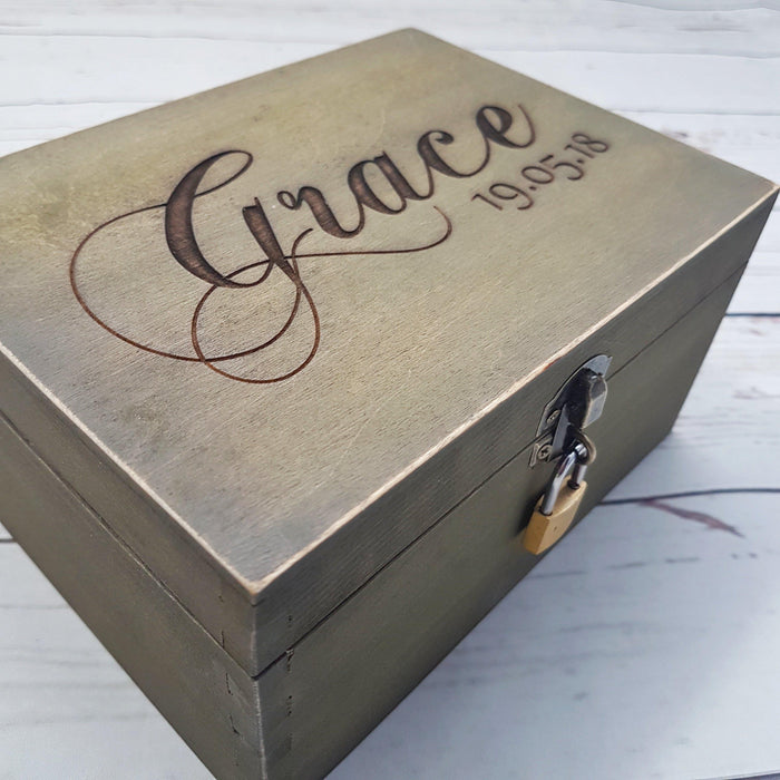 Personalised Distressed Wooden Box