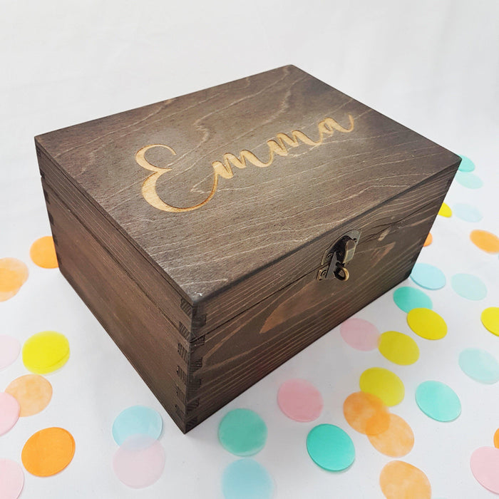 Personalised Floral Birthday Keepsake Box - 18th 21st 30th Birthday Memory Box