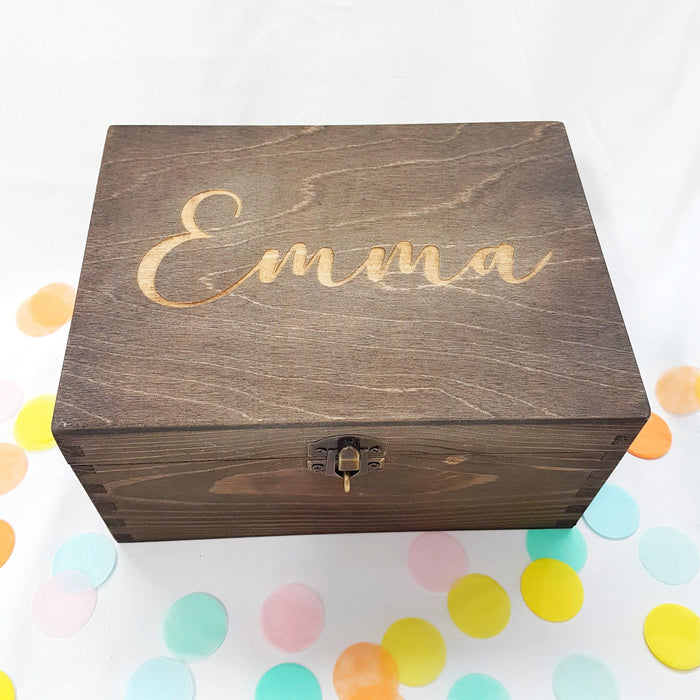 Personalised Floral Birthday Keepsake Box - 18th 21st 30th Birthday Memory Box