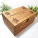 Personalised Lily Flower Baby Keepsake Box I Wooden Memory Box I Gift Idea - 6 Sizes Small to XLarge
