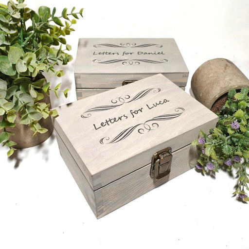 Personalised Love Letters Box I Wooden 5th Wedding Anniversary Gift