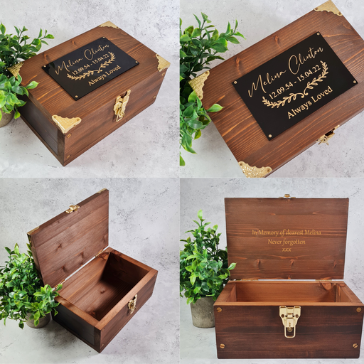 Personalised Memorial Keepsake Box - Funeral Bereavement Sympathy Gift