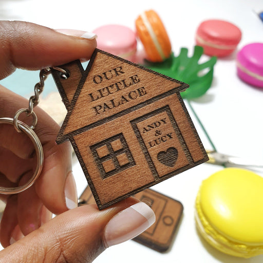 Personalised Our Little Palace Home Keyring I New Home Gift Keyring I Wooden Keychain I Housewarming Gift