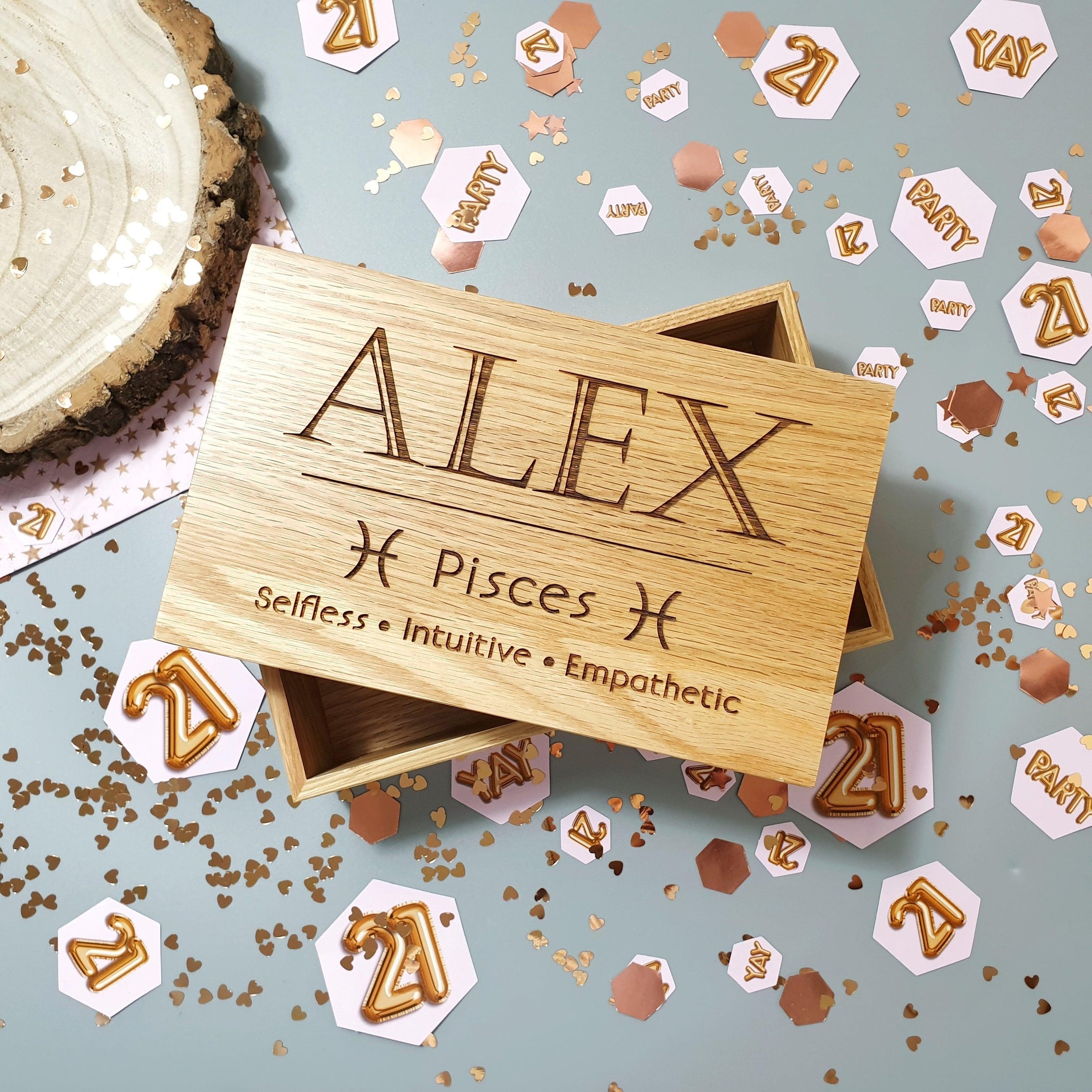 Personalised Star Sign Birthday Box I Zodiac Gift Celestial Horoscope ...