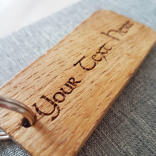 Personalised Text Engraved Keyring