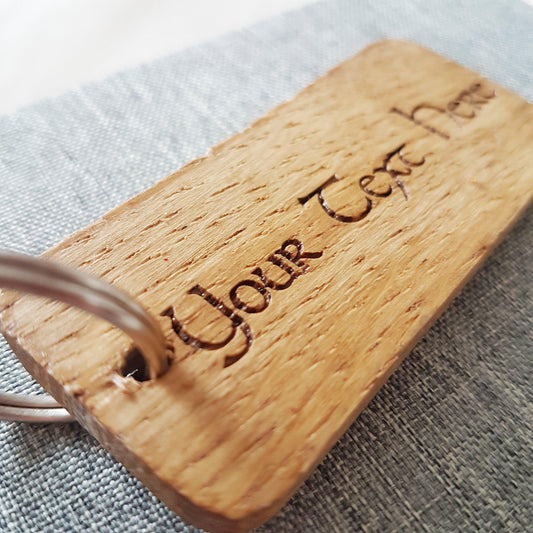 Personalised Text Engraved Keyring