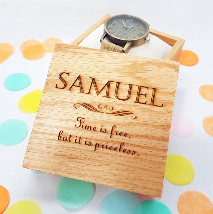 Personalised Watch Presentation Box I Wedding Gift for Groom