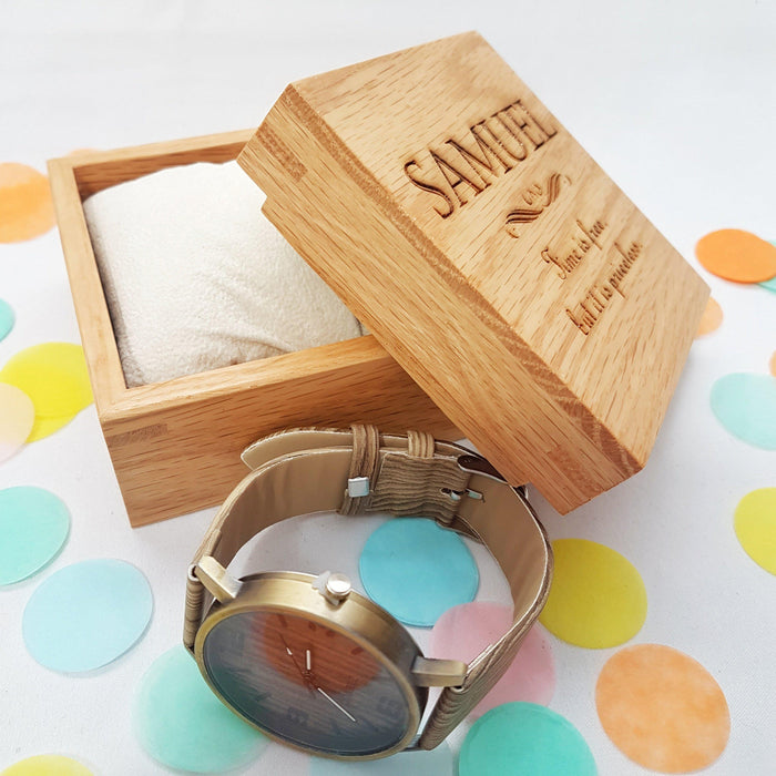 Personalised Watch Presentation Box I Wedding Gift for Groom