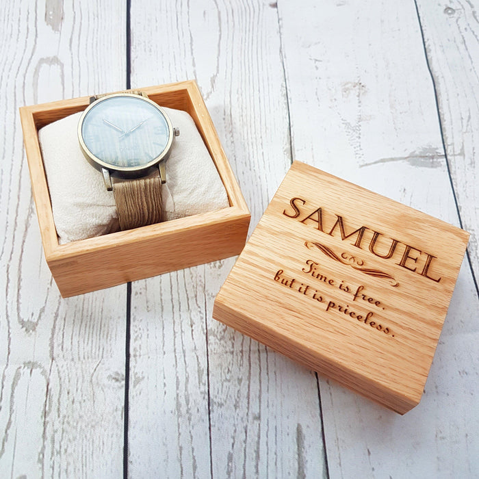 Personalised Watch Presentation Box I Wedding Gift for Groom