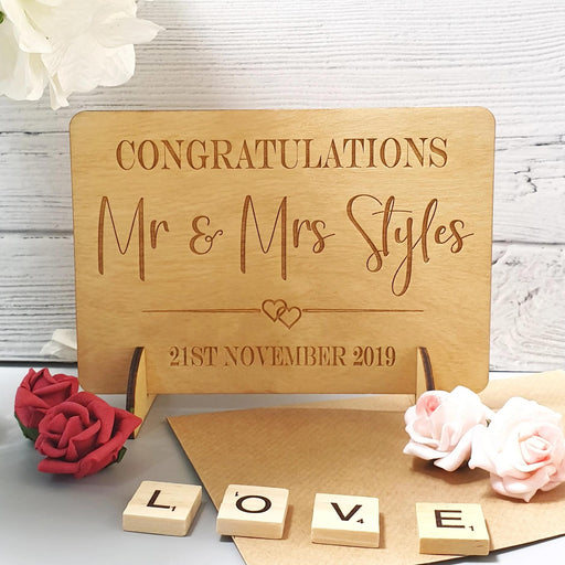 Personalised Wedding Anniversary Congratulations Card I Mr & Mrs Celebration Card