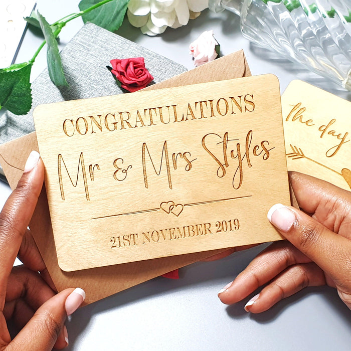 Personalised Wedding Anniversary Congratulations Card I Mr & Mrs Celebration Card