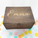Personalised Wedding Anniversary Gift for Wife I Grey Wooden Heart Keepsake Box