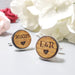 Personalised Wooden Cufflinks I Engraved 5th Anniversary Gift for Him