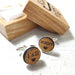Personalised Wooden Cufflinks I Engraved 5th Anniversary Gift for Him
