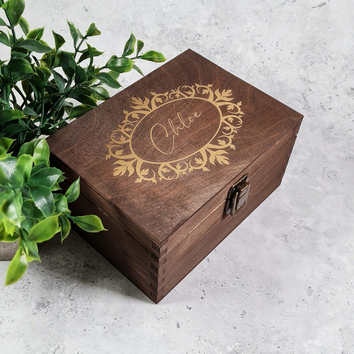 Personalised Wooden Keepsake Lock Box I Unique Birthday Gift for Her I Gift for Mum Wife Daughter Sister