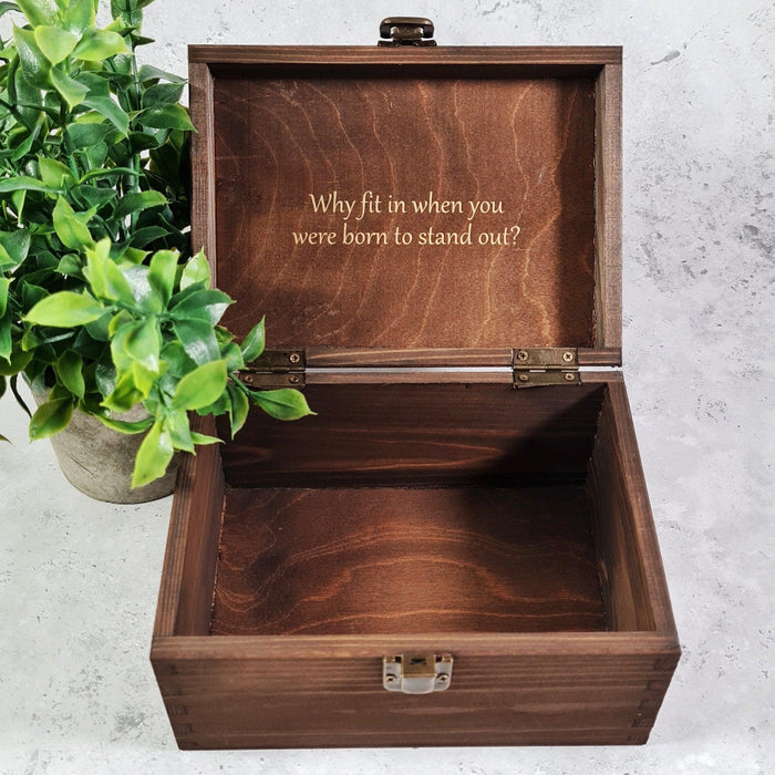 Personalised Wooden Keepsake Lock Box I Unique Birthday Gift for Her I Gift for Mum Wife Daughter Sister