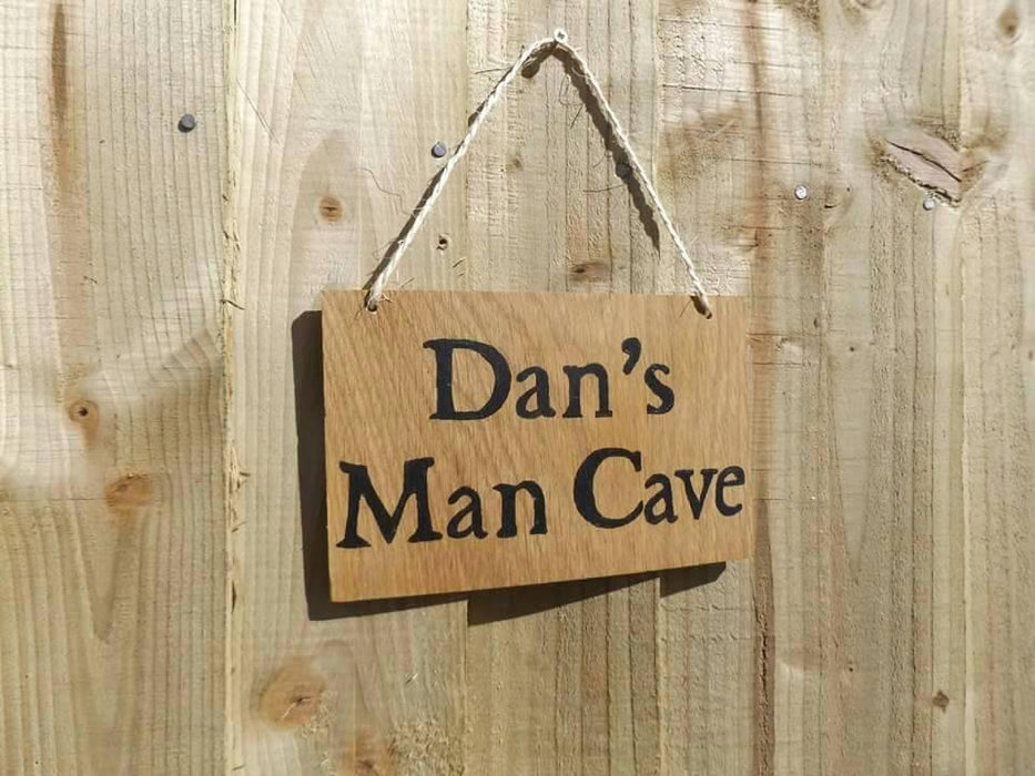Personalised Wooden Man Cave Sign I Birthday Gift for Him