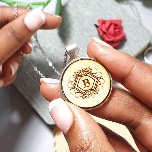 Personalised Wooden Monogram Necklace I Engraved 18th 21st Birthday Gift