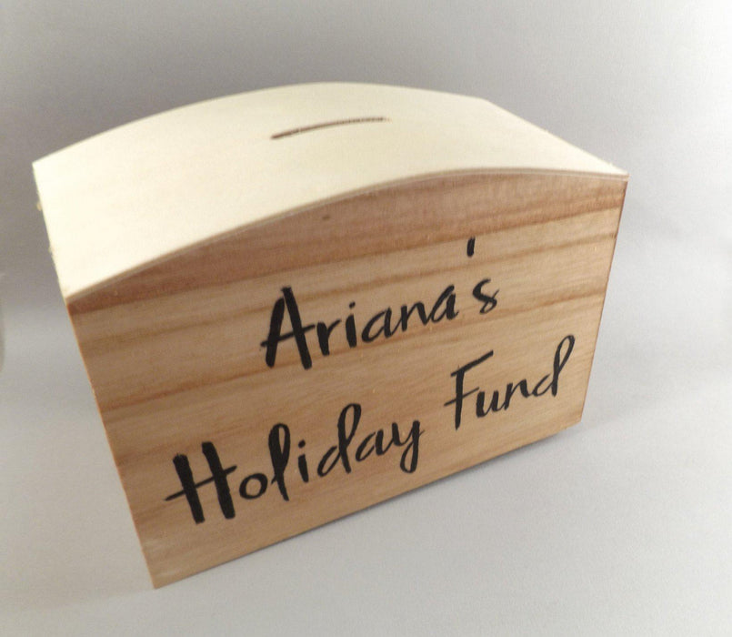 Personalised wooden money box