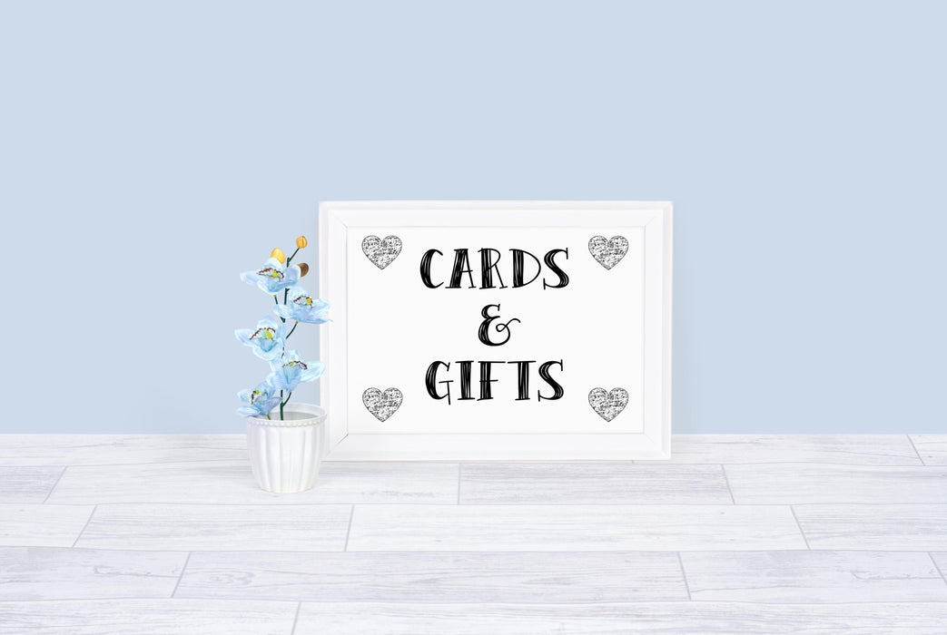Printable Cards and Gifts Sign