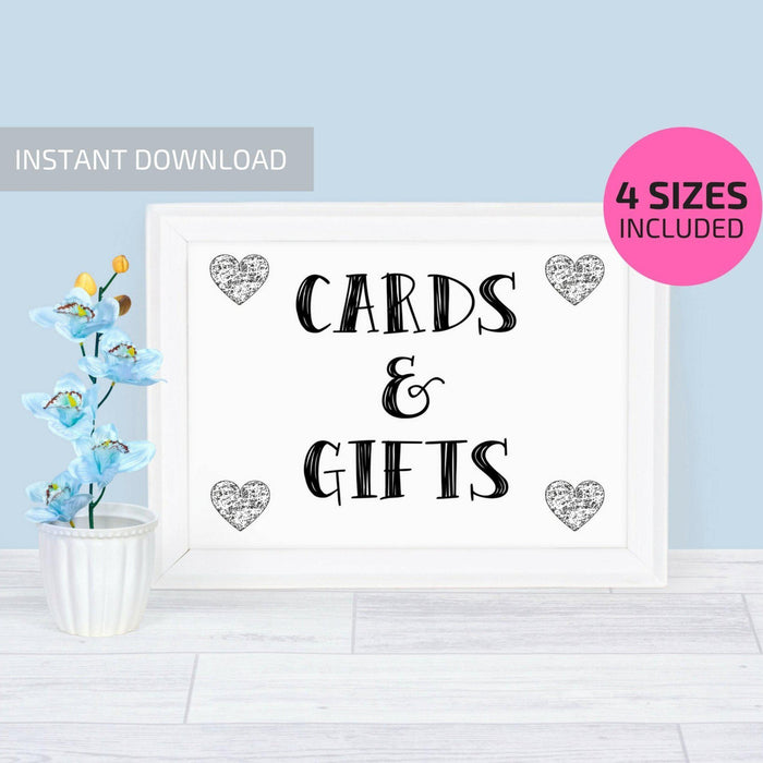 Printable Cards and Gifts Sign