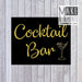 Printable Cocktail Bar Sign Black & Gold