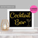 Printable Cocktail Bar Sign Black & Gold