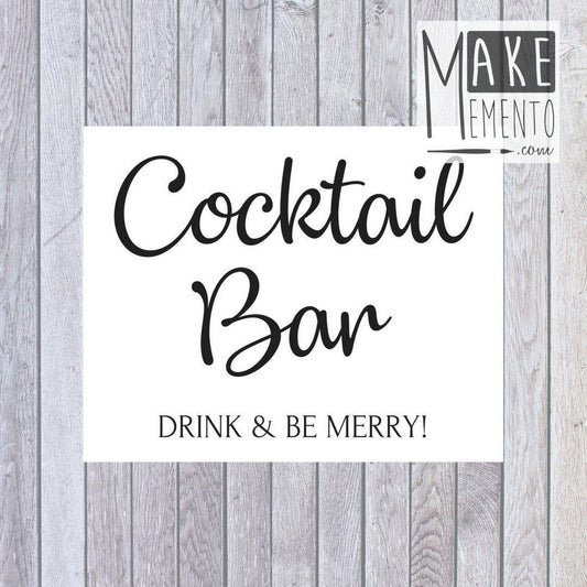 Printable Cocktail Party Sign