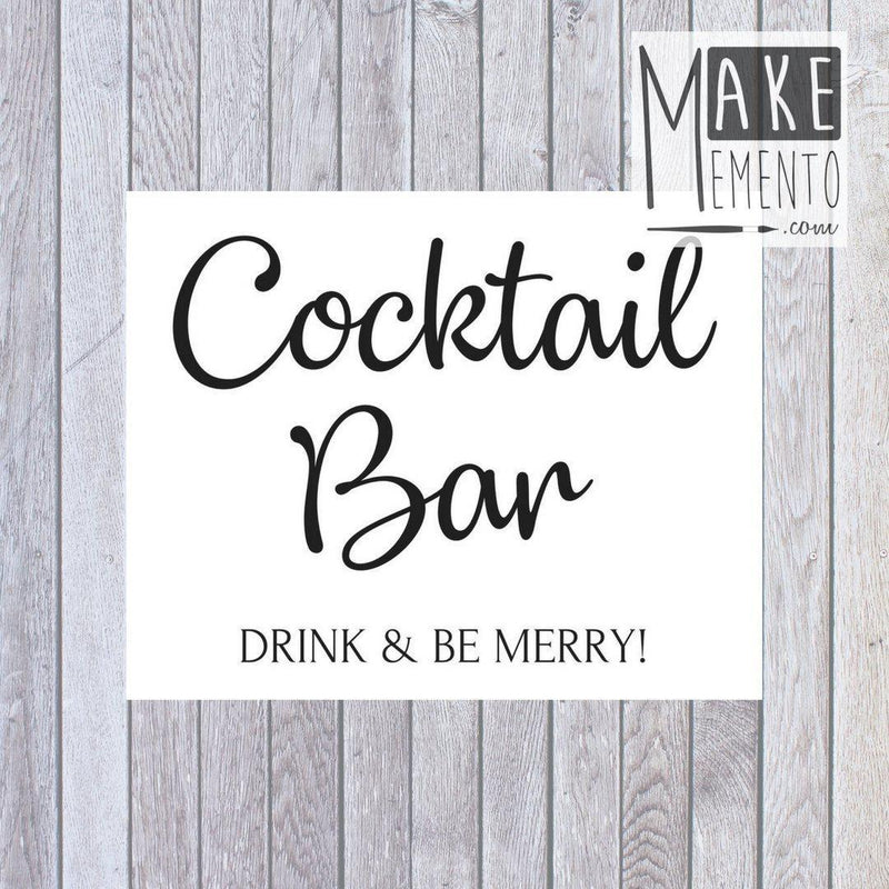 Printable Cocktail Party Sign