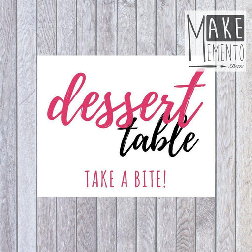 Printable Dessert Table Sign