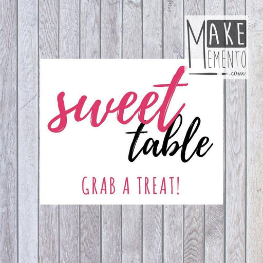 Printable Sweet Treat Table Sign
