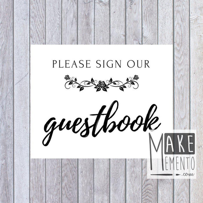 Printable Wedding Guestbook Sign